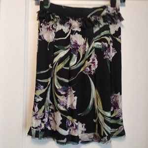 NWT Club Monaco Adamaris Floral Print Ruffle Skirt